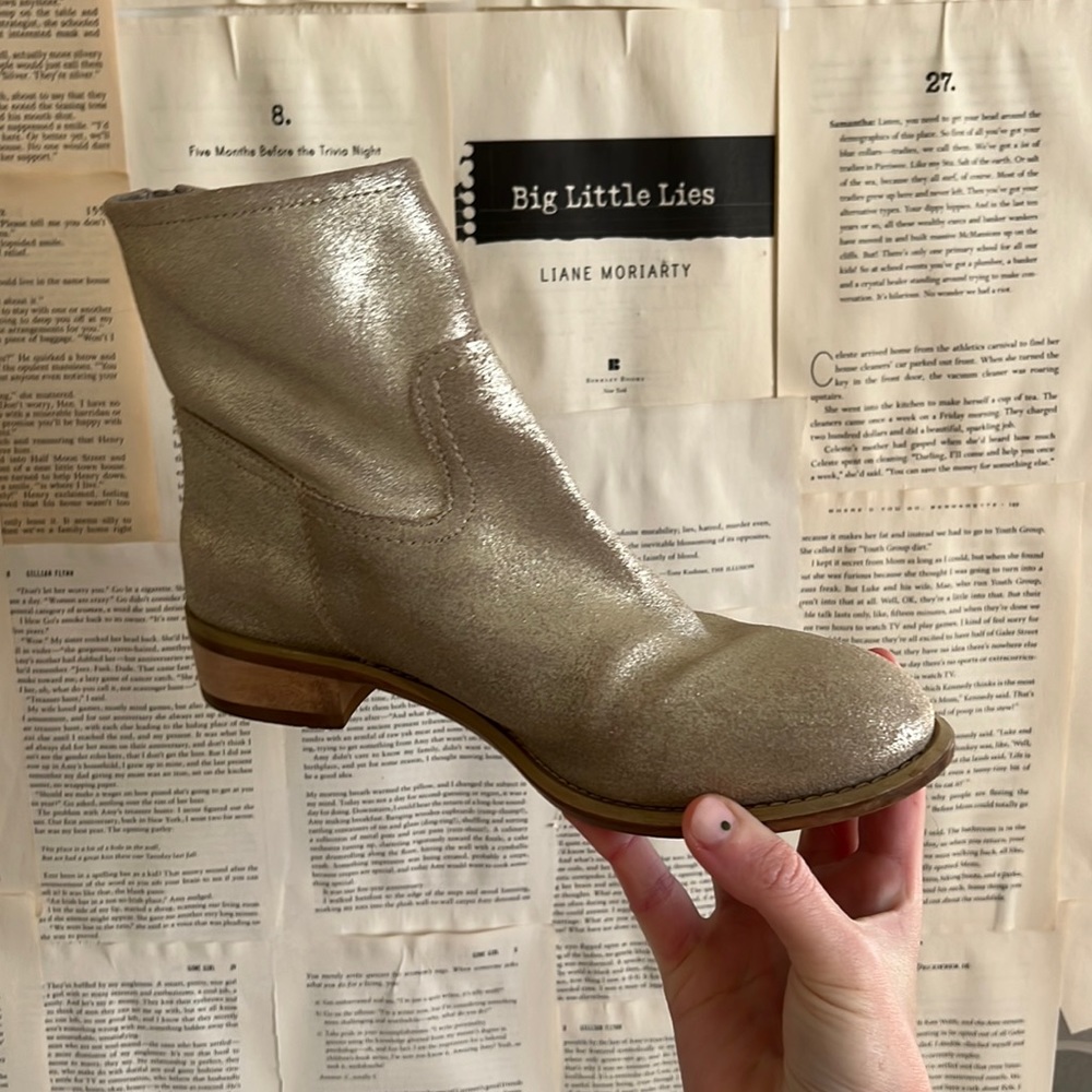 Gold boots